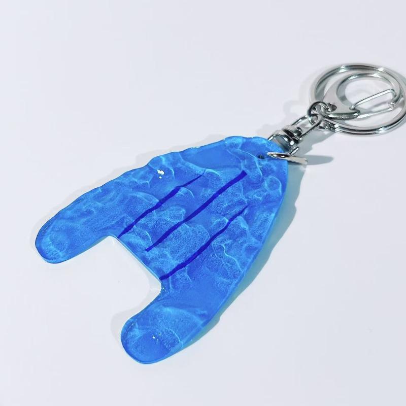 

Creative Swimming Pool Keychain Wavy Keychain Decorations Car Key Ring Swimming Pool Keychain Alltaglich Pendant Swimmer S Gift