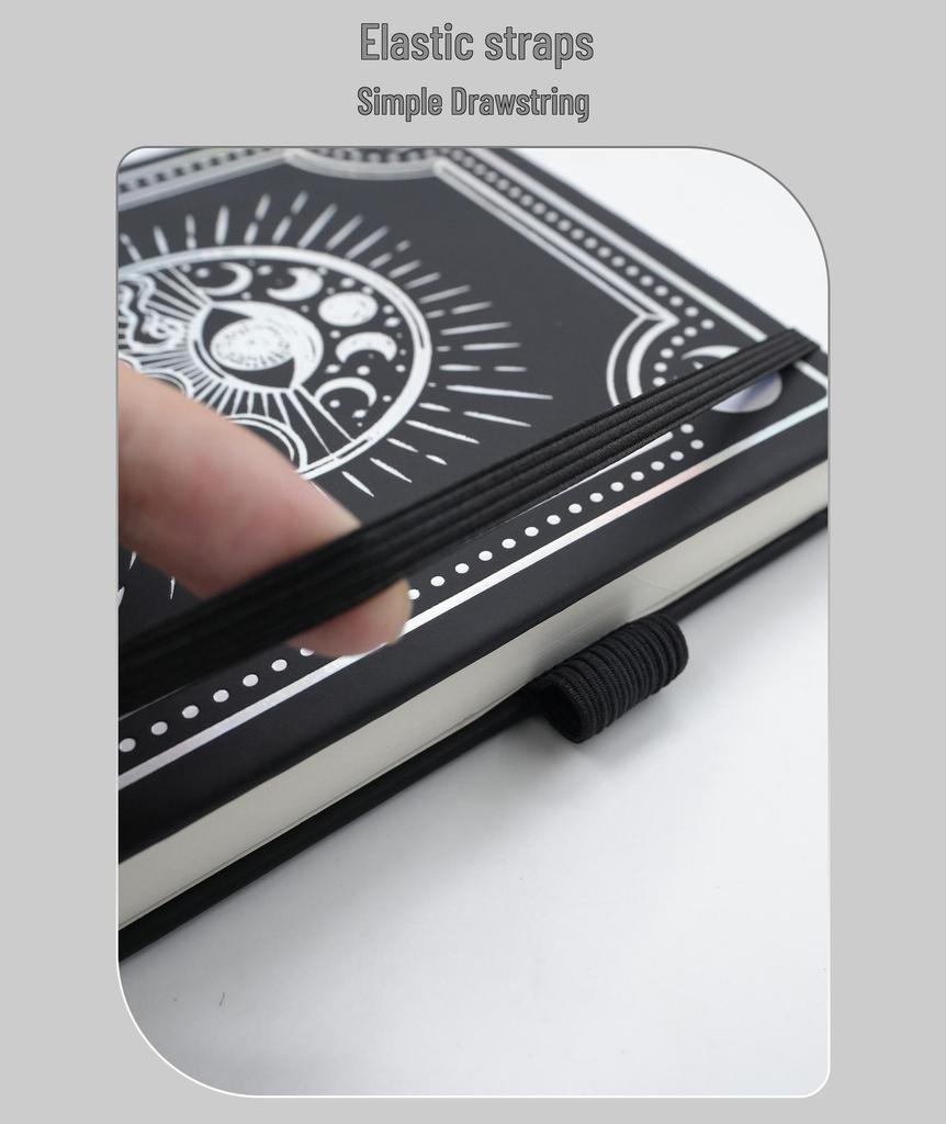 A5 Tarot Style Notebook with Laser Silver Lined Pages