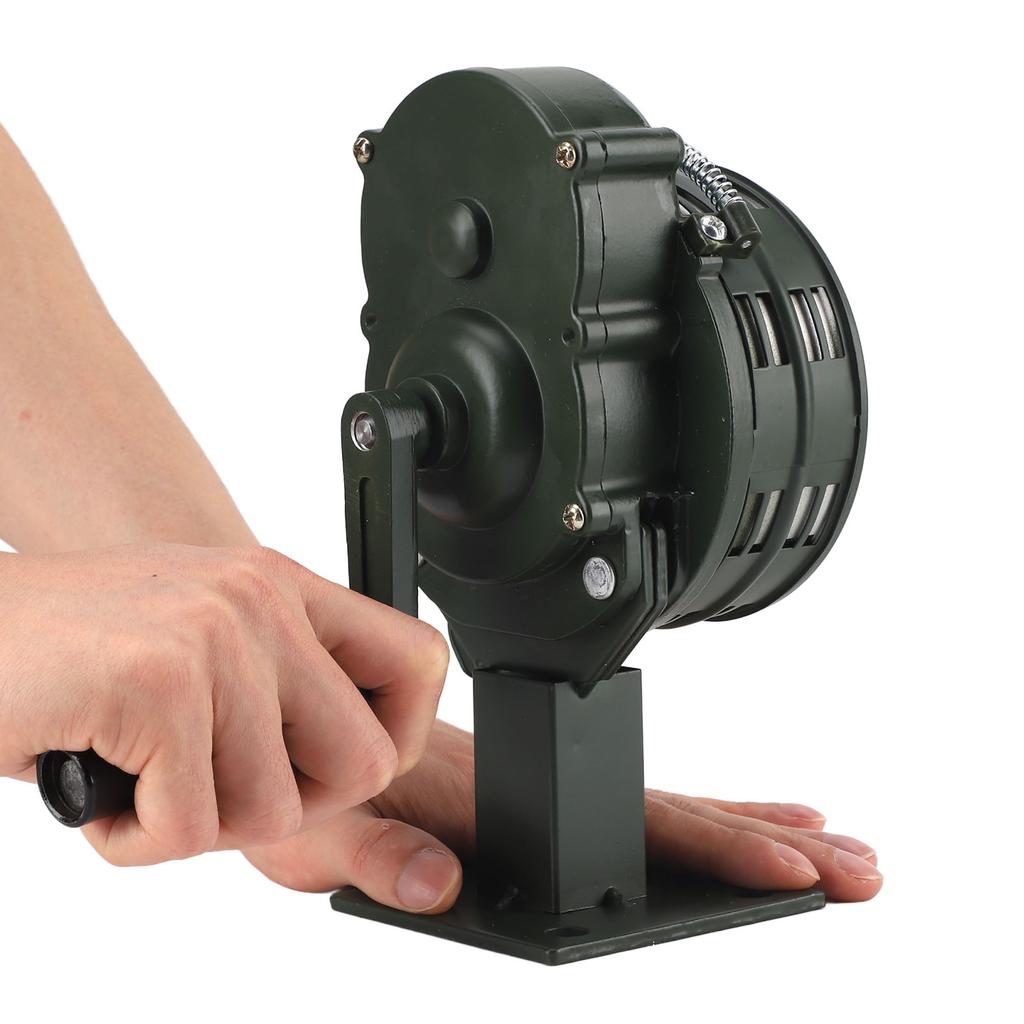 Handkurbelsirene aus Aluminiumlegierung, 110 dB, lauter Alarm, Luftangriff, Tornado-Sirenenhörner, Alarm für den Notfall