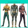 Aquaman Arthur Curry Cosplay Kostüm Bodysuit Perfekt für Halloween Cosplay**
