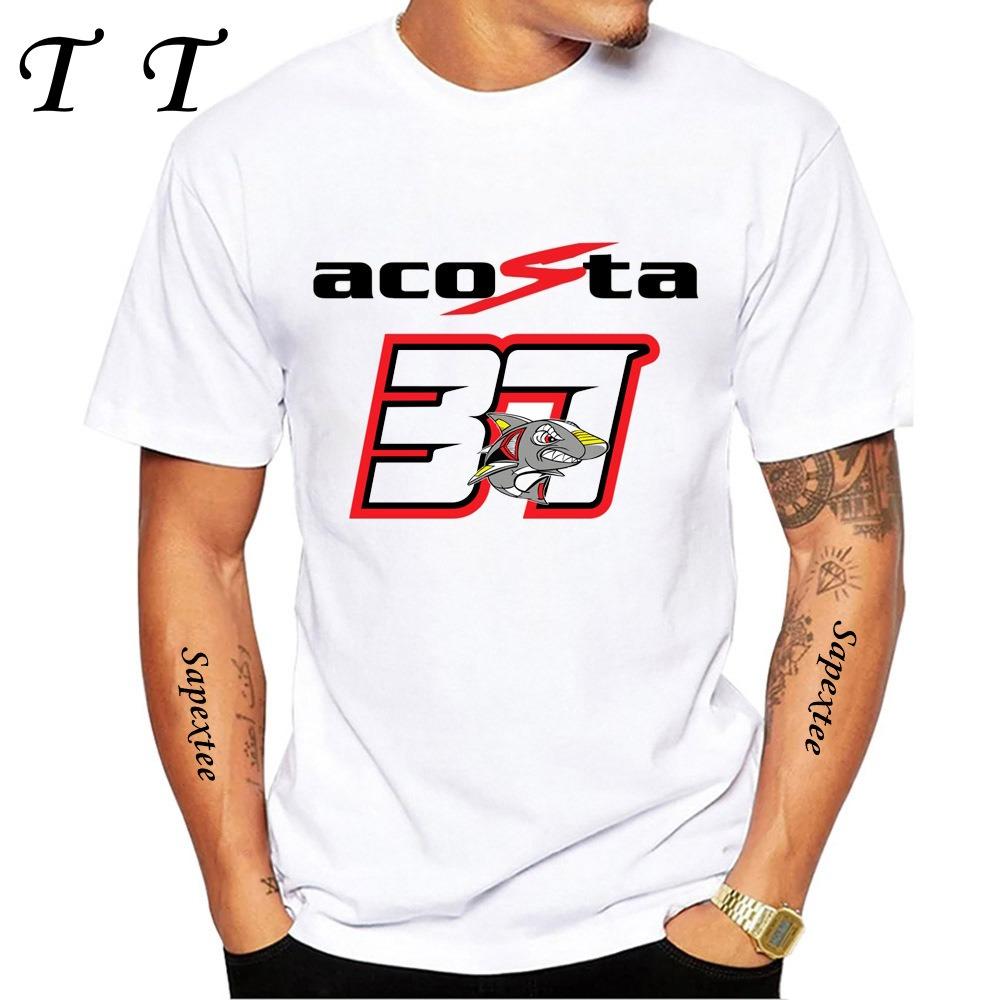 Педро Акоста 37 Акула Легенда Мотоциклетная футболка Новая Мужская с коротким рукавом GS Adventure Sport Повседневная Мальчик Белые футболки Топы для гонщика S