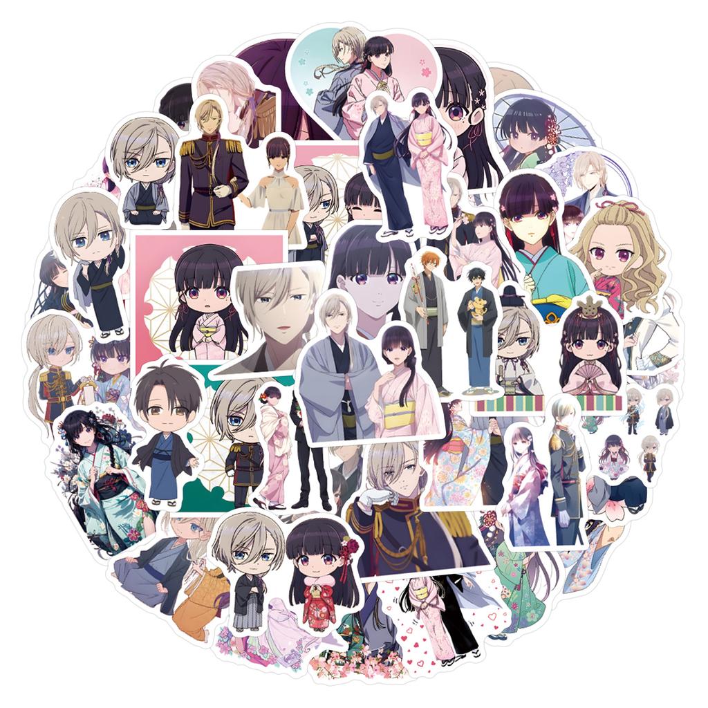 55 New Models My Happy Marriage Doodle Comic Stickers Suitcase Mobile Phone Skateboard Stickers