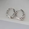 925 Silver Bling Cut Ring Earrings