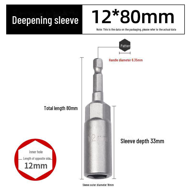 Green Forest 80mm Hexagonal Șurubelniță/Cheie Pneumatică Cap Soclu