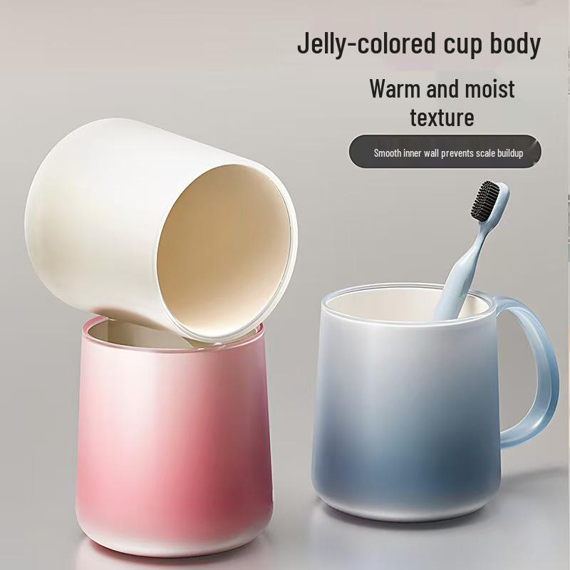 Gradient Anti-Mildew Couple Toothbrushing Cup - Food Grade Mouthwash Mug for Students