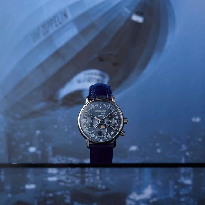 [Zeppelin] 100th Anniversary Series Watch Quartz 50m Water Resistance Mineral Glass Navy Dial 7635-3 Unisex