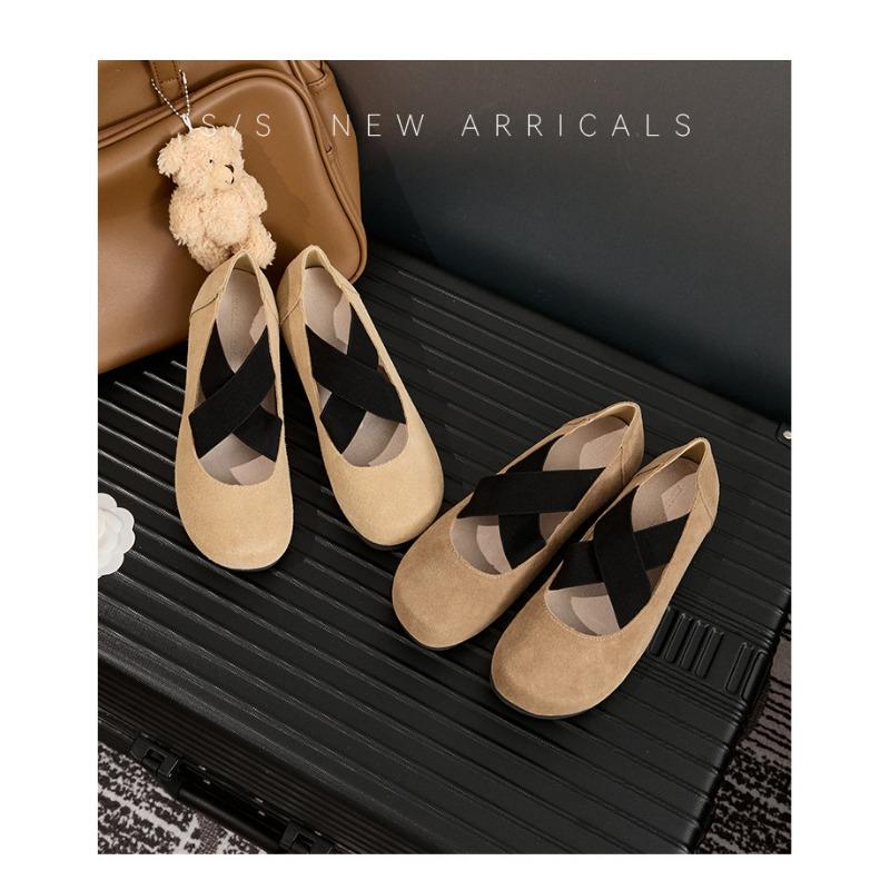Barley-style leather single shoes for women with increased senior sense of shallow mouth women's shoes retro round head Mary Jane shoes Devotion