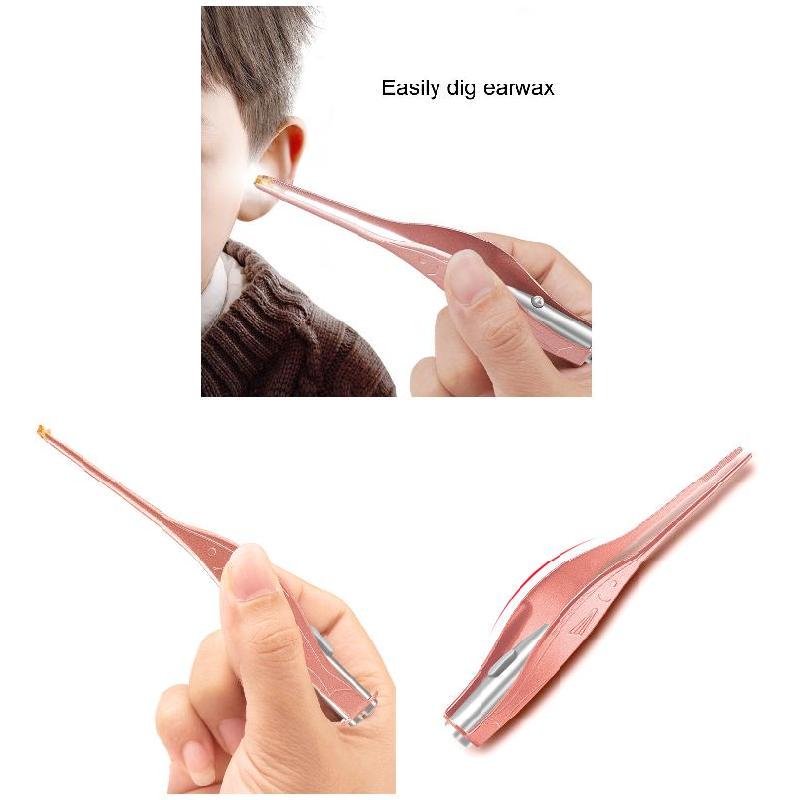 Buy Ear Tweezers Stainless Earpick Pick Cleaner Steel LED Wax Remover