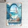 Vintage Metal Sign Lighthouse Nautical Wall Decor Bar Cafe Home Ornament