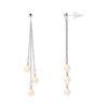 Dangling Earrings - Pearls & Colors - Genuine Freshwater Pearls 5-6 Mm - White Gold 375/1000 - Natural Pink