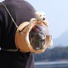 Pet Carrier Bag Breathable Cute Doll Decor Portable Small Animals Hamster Chinchilla Travel Shoulder Bag for Outdoor