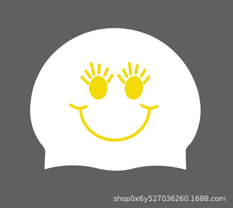 Women's Long Hair Silicone Swim Cap with Racing Pattern for Large Sizes