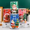 30 Stück Weihnachten Plastik Geschenktüten Frohe Weihnachten Goodie-Tüte mit Henkel Leckerli Süßigkeiten Keks Snacktüte für Weihnachtsfeier Zubehör