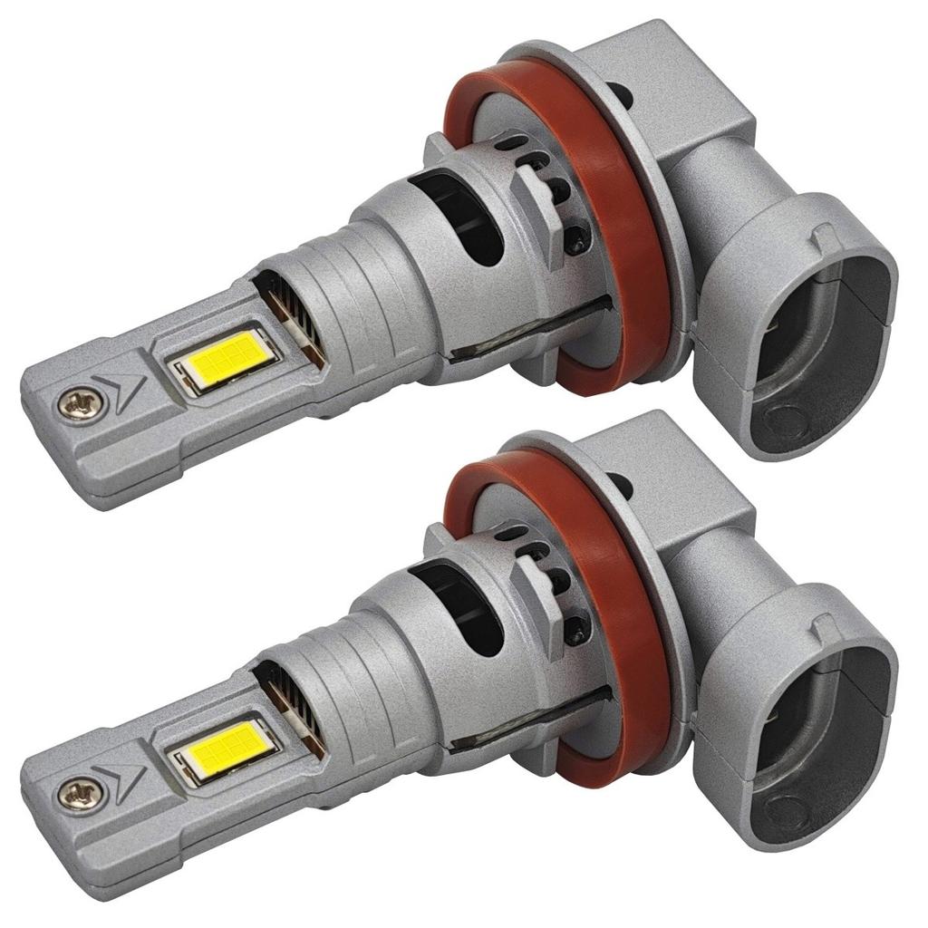 2 Pcs H11 LED Bulbs 12V CANBUS CSP Short 6000lm New Off-Road