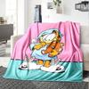 1pc Garfields Urgent Meal Flannel Blanket for Super Soft Cute Comfort Blanket for Travel Bedding Couch Sofa Blanket Y72314