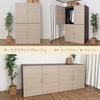 Futon Dresser Made Japan Approximately 110cm Wide Large Storage Closet Greige Brown. Back Is Not Finished Decorative Coating. (Dark Brown Greige)