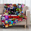 Brawl Stars Theme Printed Blanket - Perfect for Couch, Bed, Travel & Outdoor Use | Machine Washable, Cozy & Durable.