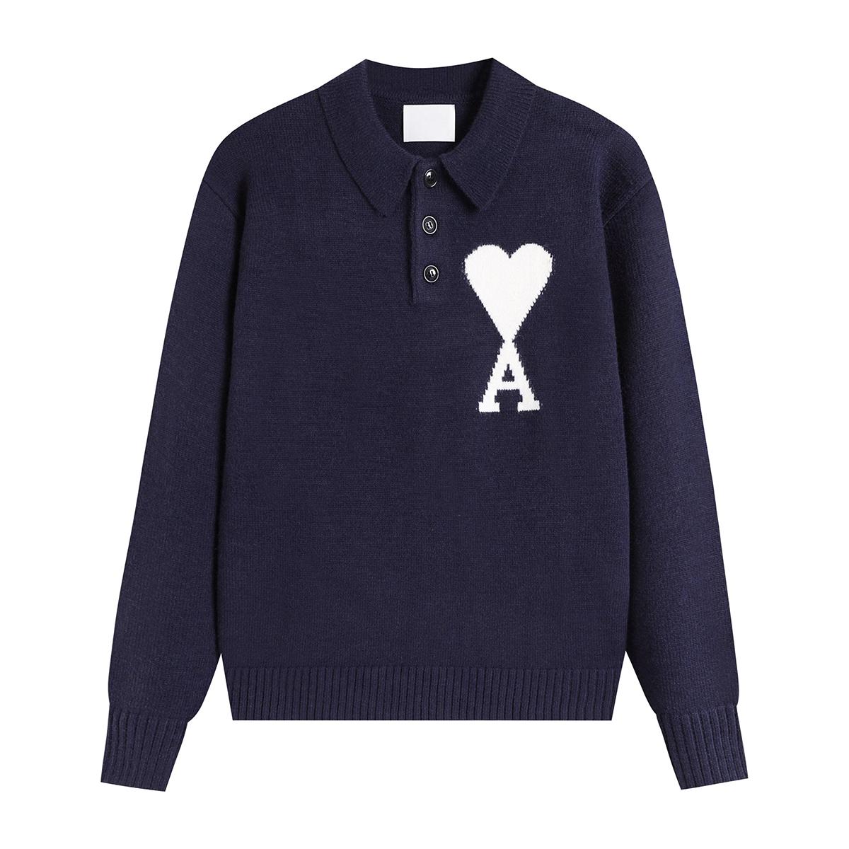 Unisex polo kakla adīts džemperis, daudzkrāsains