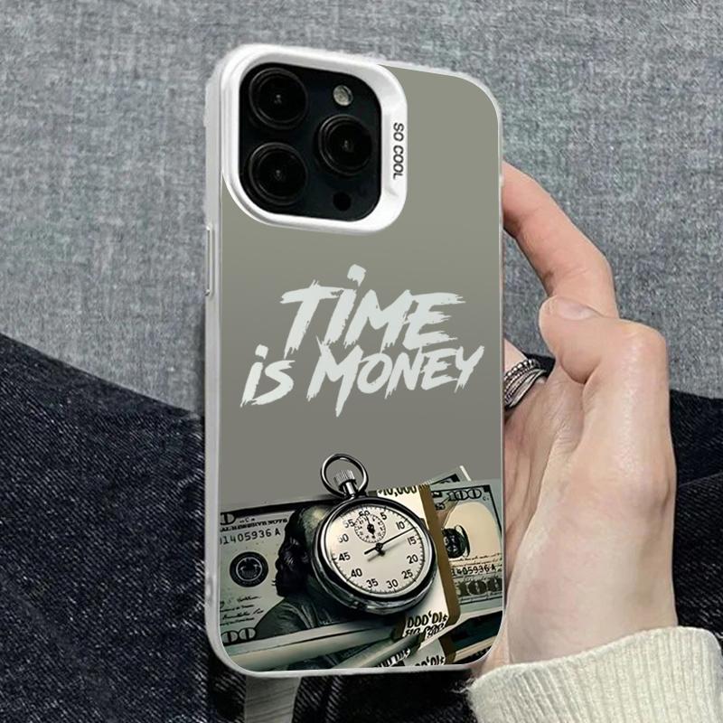 

Time Is Money Streetwear Phone Case for iPhone 17 16 15 14 13 12 11 16E Series Pro Max Plus Double Layer Protection iphone 11
