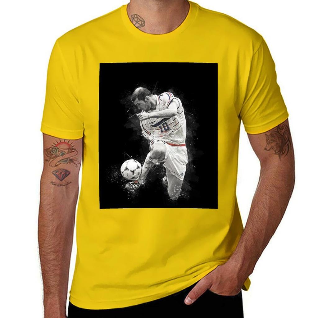 Zinédine Zidane 1#030422 T-Shirt kawaii Kleidung Anime Oberteile Schwergewichte Herren Grafik-T-Shirts Anime