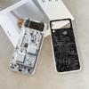 2D Imitation Circuit Board Pattern Transparent Phone Case for Samsung Galaxy Z Flip 7 Flip 6 4 3 Folding Cover for Z Flip7 Flip5