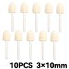 10Pcs/5Pcs Wool Felt Mounted Polishing Buffing Wheel OD 3-10mm Grinding Head for Dremel Drill Rotary Tool 3mm Shank
