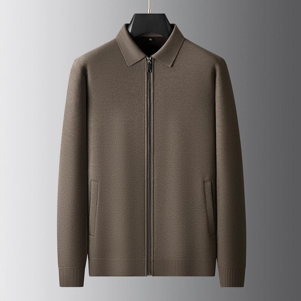 2025 Men's Plus Size Velvet Knit Cardigan, Autumn/Winter New Arrival