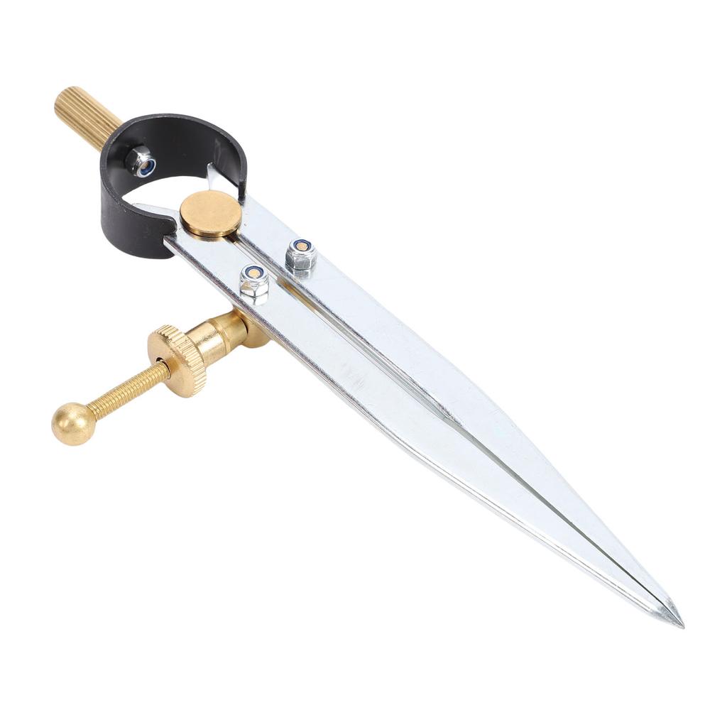 Spring Wing Divider Caliper Lockable 5in Steel Leather Creaser Drafting Tool for Woodworking Metalworking Geometry Drawing