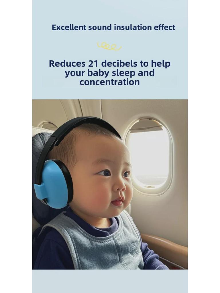 Noise-Reducing Sleep Headphones for Infants & Children - Head-Mounted Protective Earmuffs