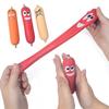 Stretchy Hot Dog Squeeze Toy with Memory Sand Soft TPR Fidget for Stress Relief Realistic Sausage-Shaped Decompression Gadget for Kids Adults