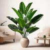 1 Pcs Artificial Banana Tree Fake Palm Leaf Monstera Leaf Large Tropical Palm Tree Realistic Green Plant for Home Decoration