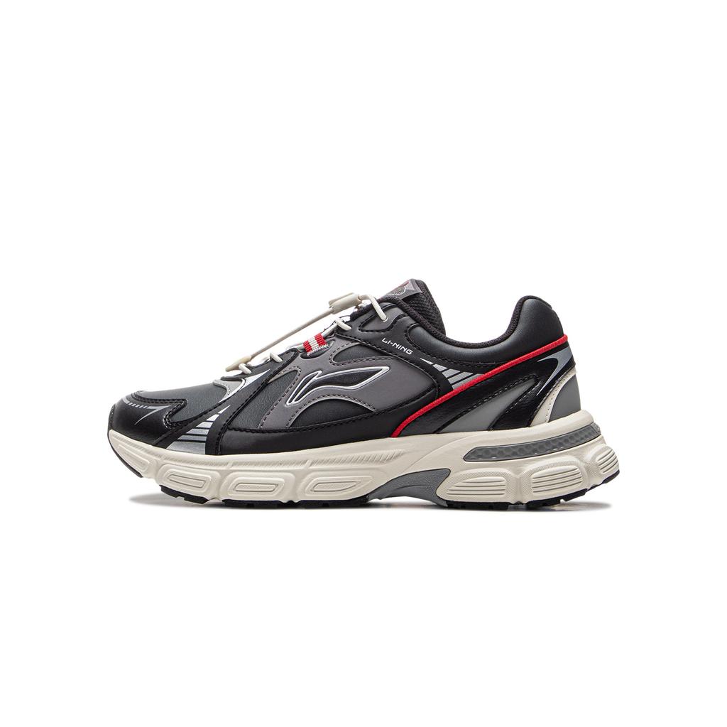 Li Ning Kids Sports Lifestyle Series Synthetic Leather Fashion Non-Slip Shock Absorbing Wear-Resistant Rebound Low-Top Casual Shoes YKCU180-11