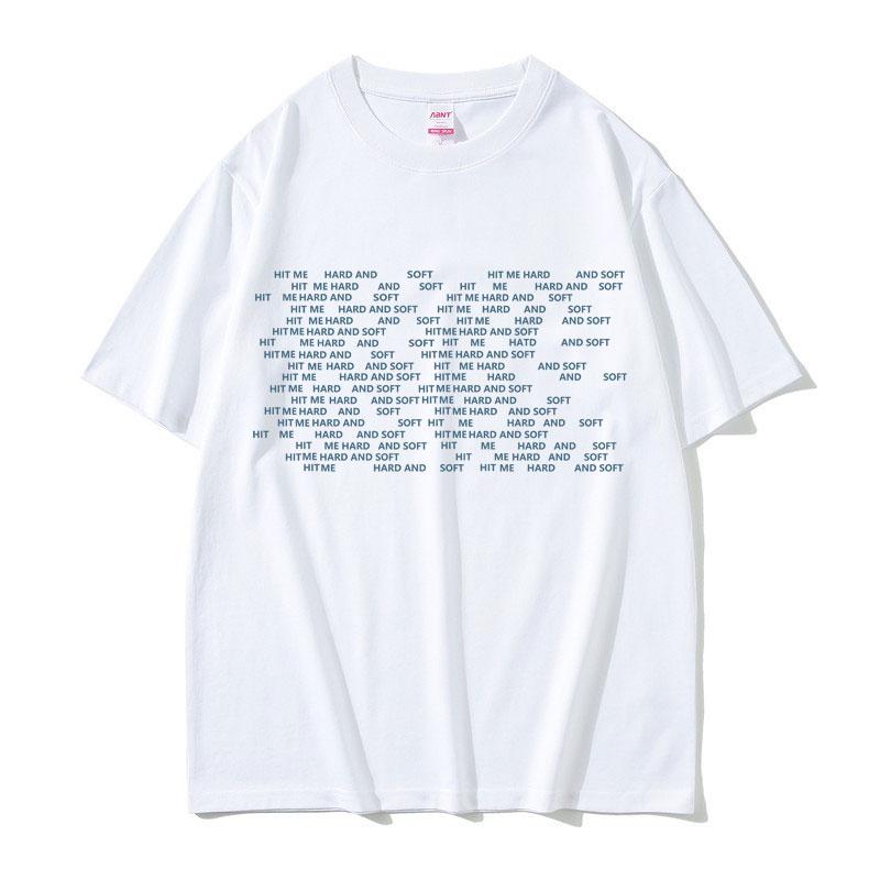 2025 Summer Hit Me Hard and Soft Tour T Shirt Men Women New Pop Fashion Singer Same Style Print Male Casual Oversized T Shirts