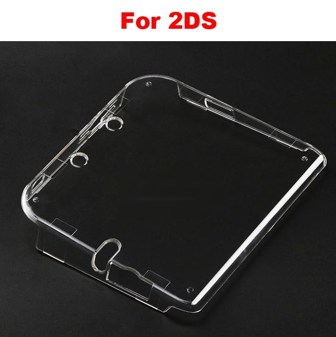 

1 шт. Прозрачный защитный чехол из хрусталя, жесткий чехол для 2DS + пылезащитная пленка для Nintendo 2DS, защитная пленка для экрана