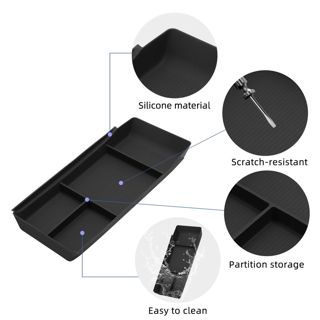 For Geely EX2 2025 2026 Central Lower Layer Console Storage Box Organizer Tray Car Interior Accessories Tidying