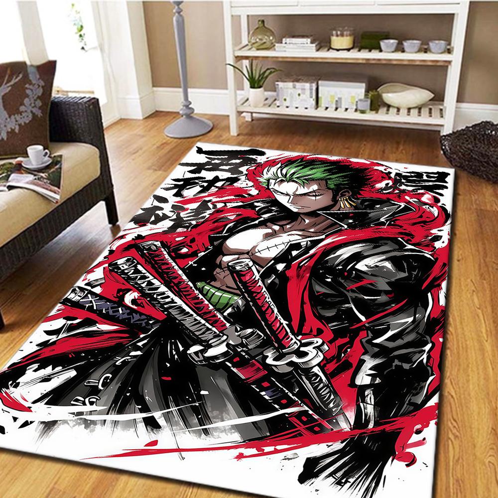 Roronoa Zoro Digital Print Carpet, Bedroom Play Mat, Home Decor Floor Rug, Cool Movie Themed Mat -HYQ80