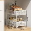 2 Tier Pull-Out Storage Rack with Drawers Countertop Storage Rack  Home Organization