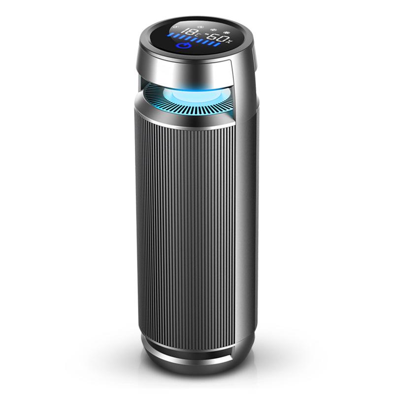 Compact Aluminum Alloy Smart Car Air Purifier for Home and Vehicle Use