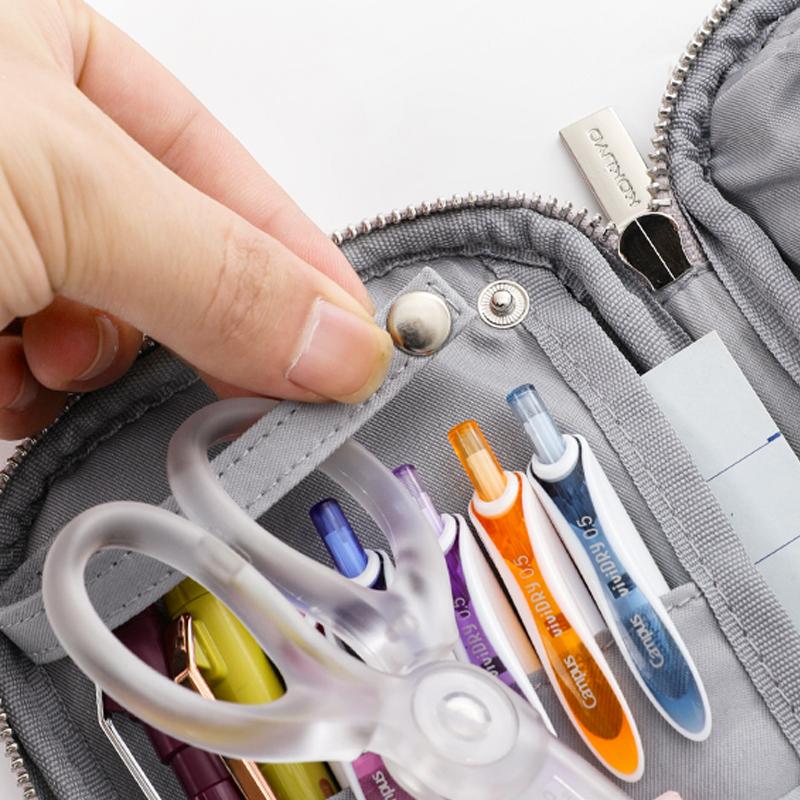 1Pcs Multifunctional Pencil Case Student Plate Tray Box Corduroy Pencil Box Large Capacity Cute Creative Multi Functional Storage Box