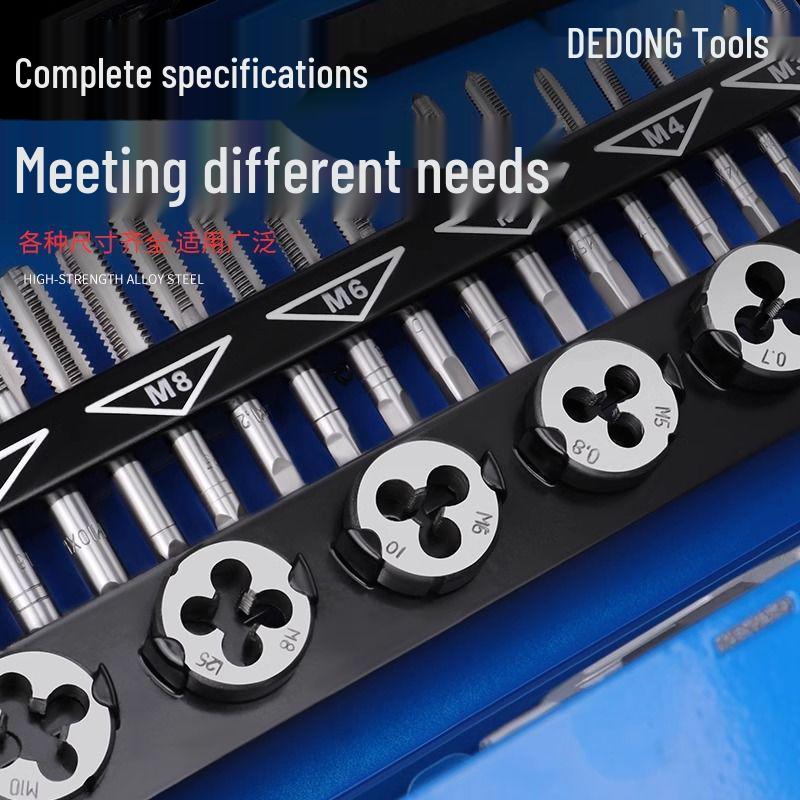 Handgewindebohrer- & Schneideisen-Satz für Innengewinde mit Bohrer- & Schraubenschlüsselwerkzeugen