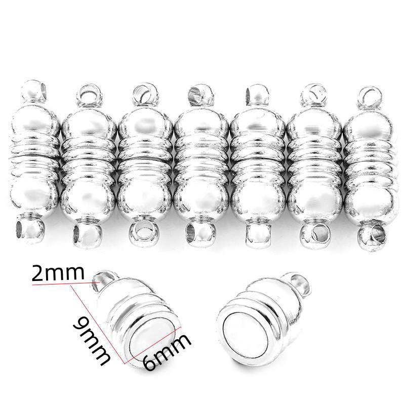 Cylindrical Magnetic Couple Bracelet & Hair Rope with DIY Buckle