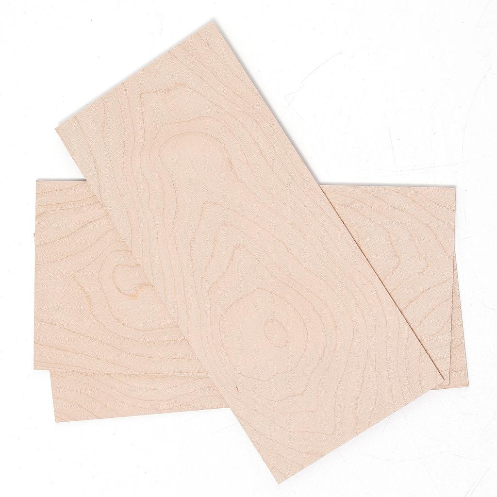 Muspor 3 Pcs Guitar Head Veneer Guitar Veneer Guitar Head Plate Neck Shims Maple Wooden Guitar Headplate DIY