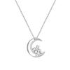 Swarovski Star And Moon Pendant Necklace Women necklace Silver 1181093