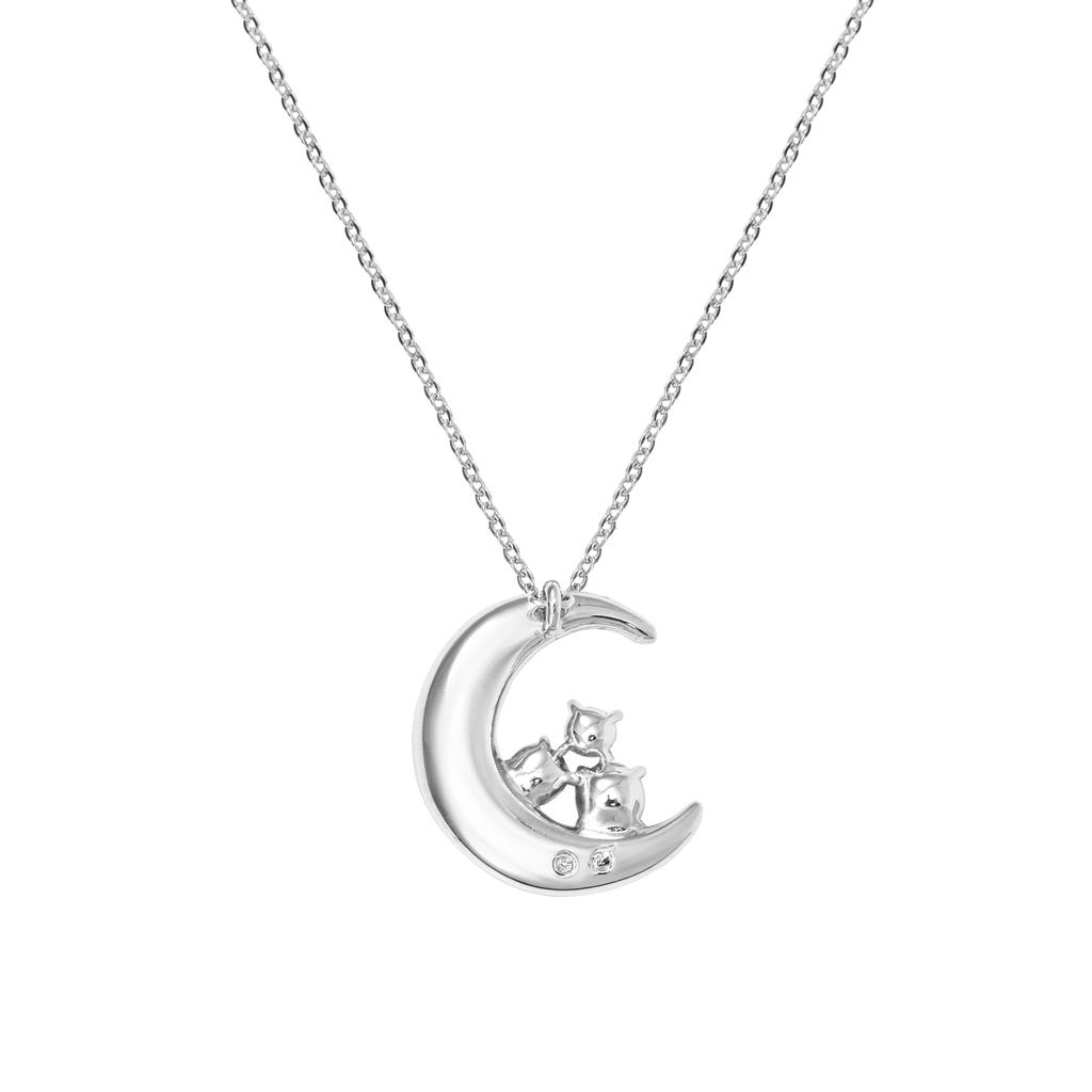 Swarovski Star And Moon Pendant Necklace Women necklace Silver 1181093
