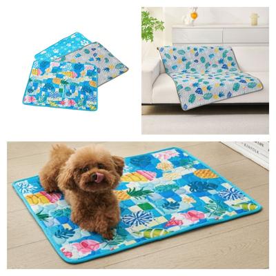 Summer Dog Cooling Mat Cool Ice Silk Moisture-proof Mattress Cushion Breathable Car Seat Sleeping Pad For Small Animal 5 Sizes