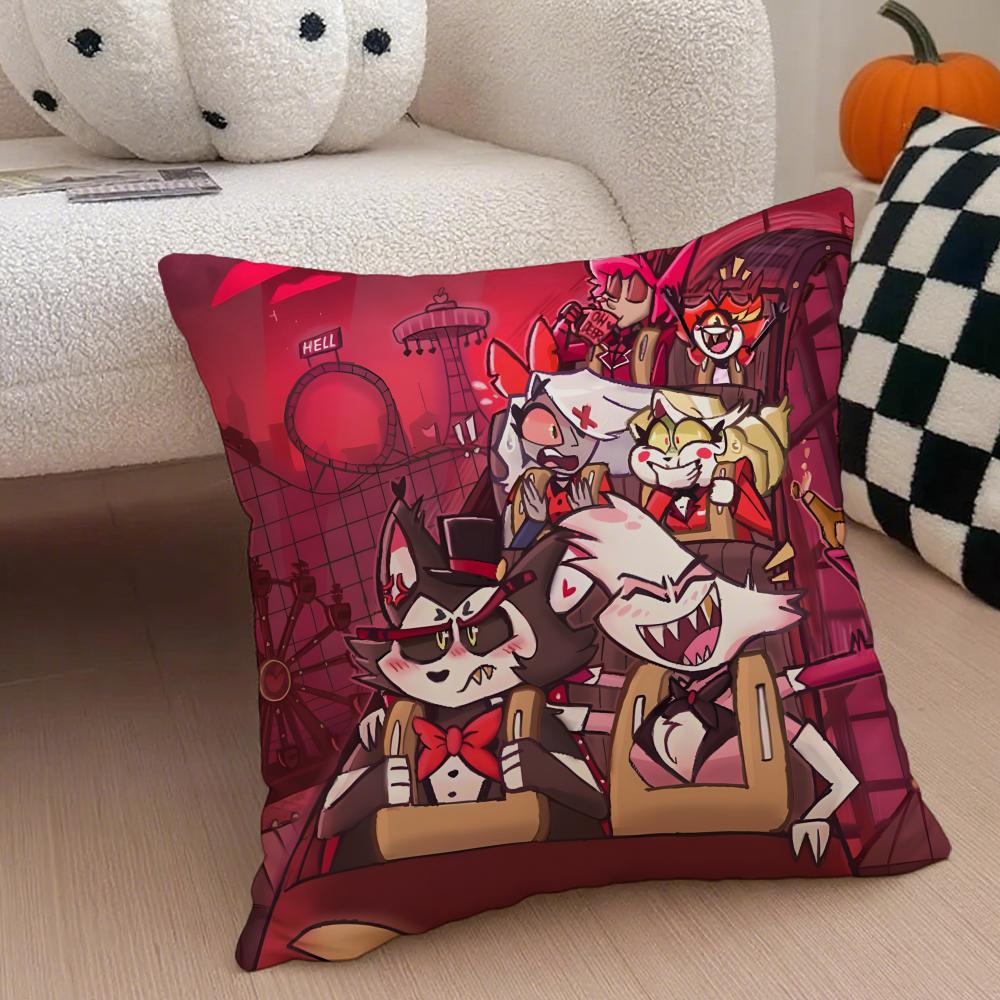 Edgy Musikalisch Schrullig Animiert HHazbin Hotel Kissenbezug Sofakissenbezug Versteckter Knopf Strapazierfähiges Polyester Stuhlkissen
