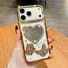 Beautiful Love Mirror Butterfly Shining Protector Colorful Phone Case for iPhone 17 Air 16 15 14 13 12 11 Pro Max Plus Cover