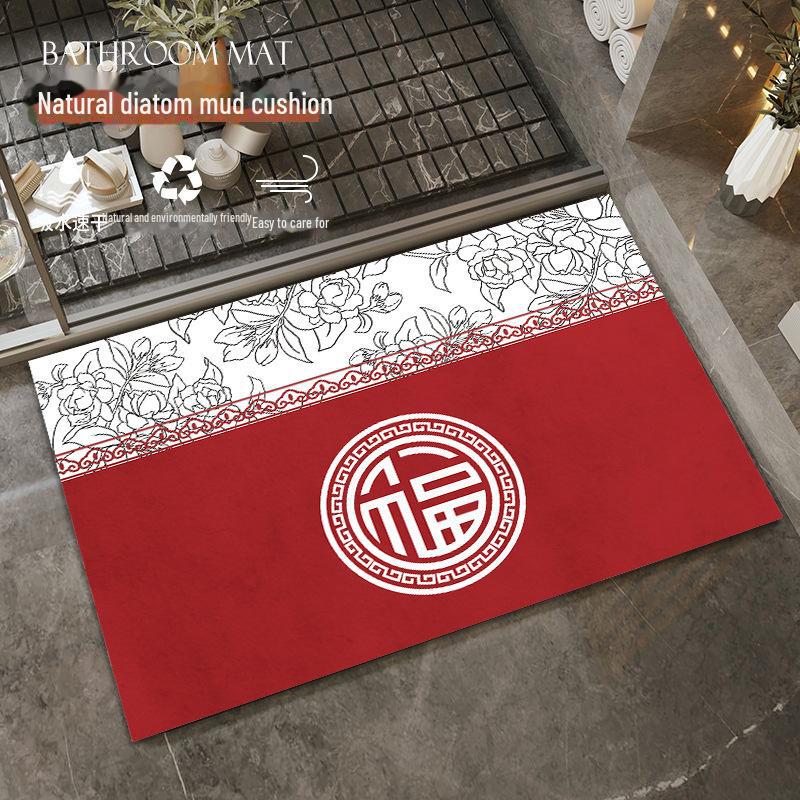 „Nowe chińskie antypoślizgowe maty podłogowe z błota okrzemkowego – szybkoschnące, chłonące wodę maty łazienkowe i wejściowe”