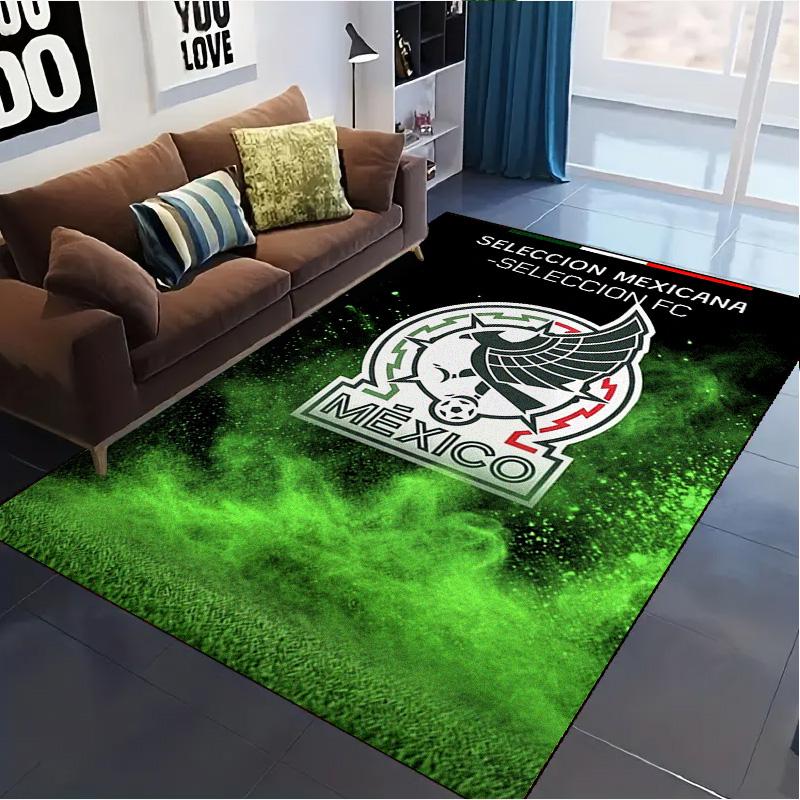 Mexico National Football Team Carpet Rug for Living Room Bedroom Home Sofa Decoration,Kids play Non-slip Floor Mat