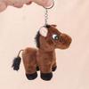 1Pcs Cartoon Pony Pendant Stuffed Animal Horse Plush Toy Key Ring Backpack Ornaments Hanging Decoration